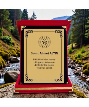 Kırmızı Kadife Plaket
