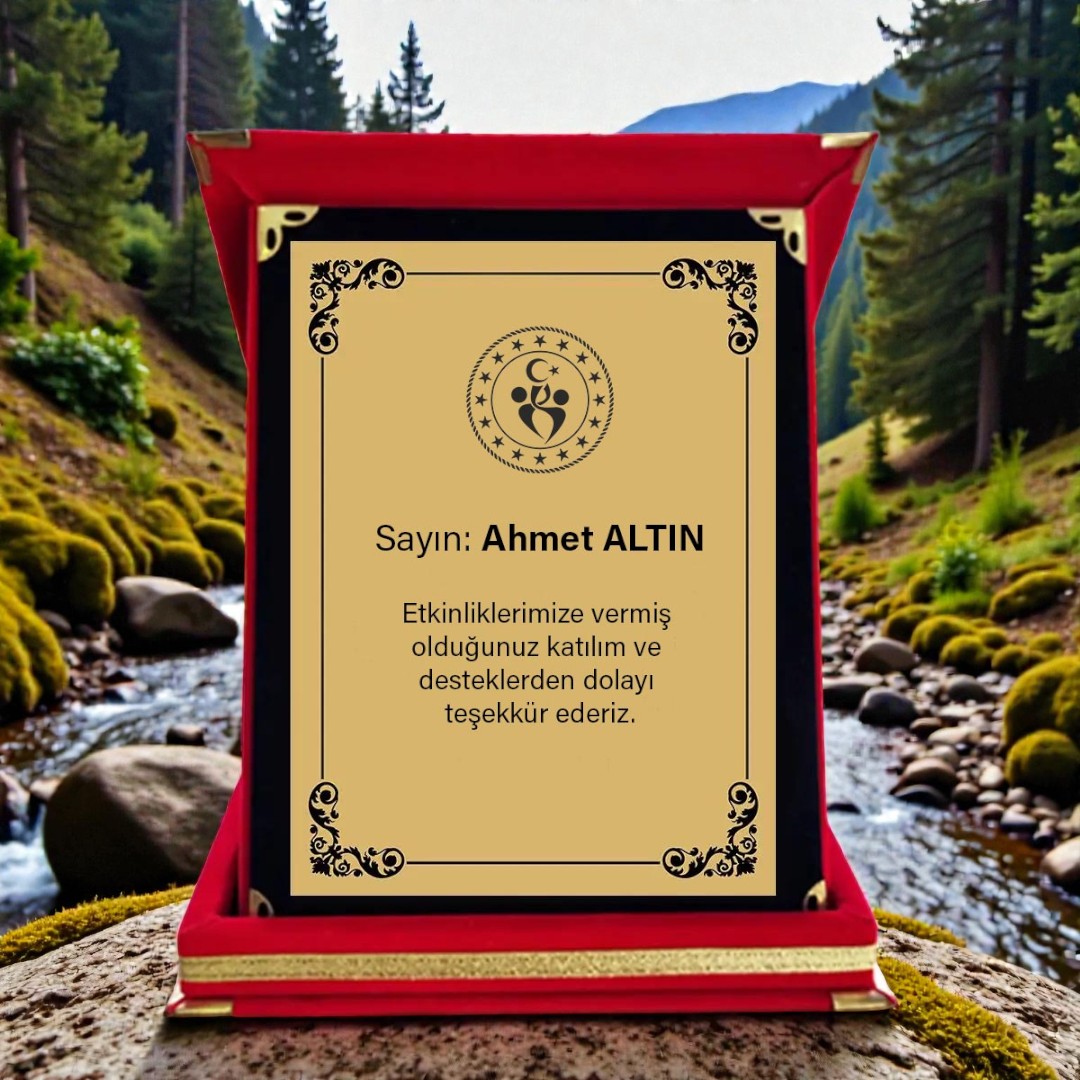 Kırmızı Kadife Plaket